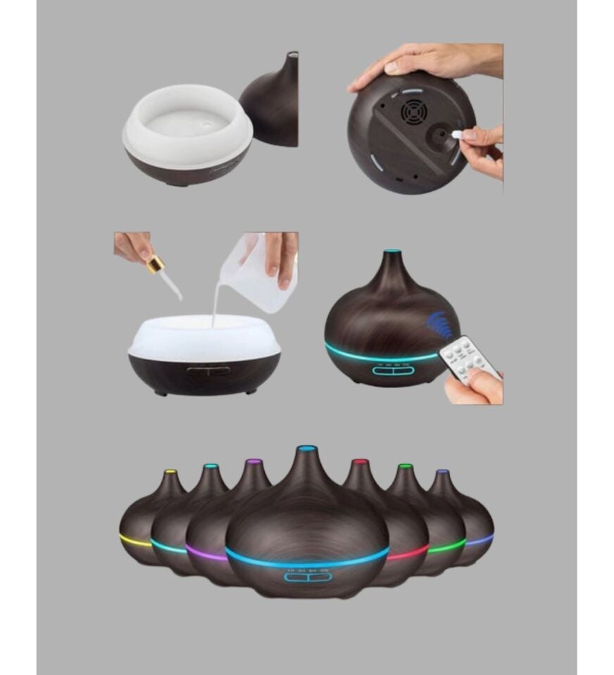 Uçucu Yağ Uyumlu Renkli LED Işıklı Nemlendirici