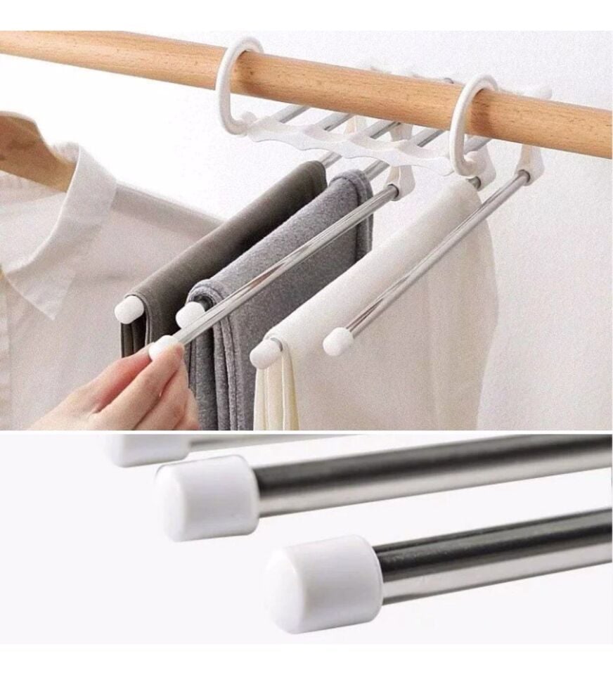 Buffer Hareketli Dolap İçi Pantolon Kravat Şal Askı Sistemi Düzenleyici Katmanlı Askılık Organizer