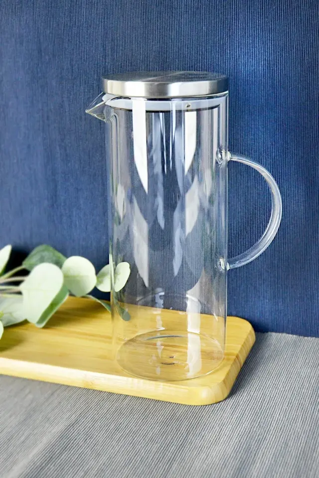 Paçi Alisa Krom Kapaklı Cam Sürahi