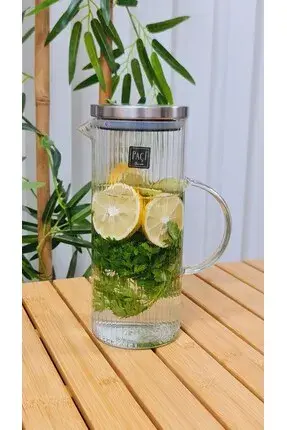 Paçi Alisa Krom Kapaklı Cam Sürahi