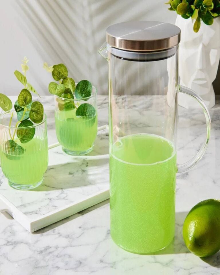 Alisa Krom Kapaklı Cam Sürahi