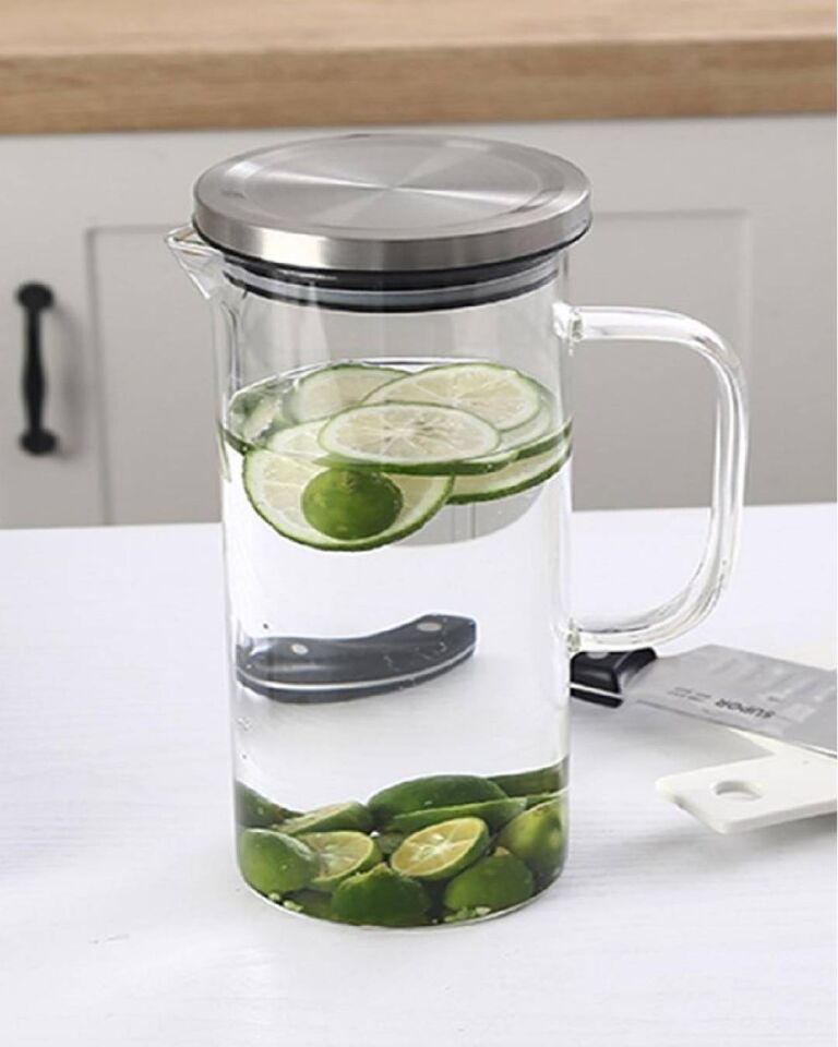 Alisa Krom Kapaklı Cam Sürahi