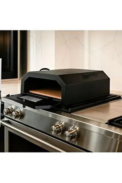 Flarte Ocak Üstü Taş Fırın Eko Model Camsız 30x30cm Pizza Fırını