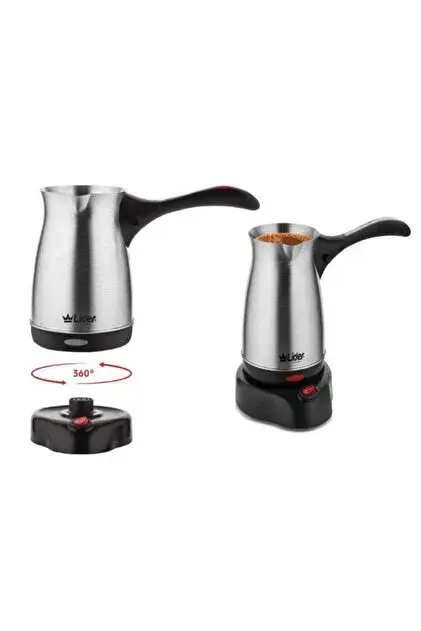 Lider Lk-321 FOLD Elektrikli Çelik Cezve-Türk Kahvesi Makinesi-Katlanır Kulp
