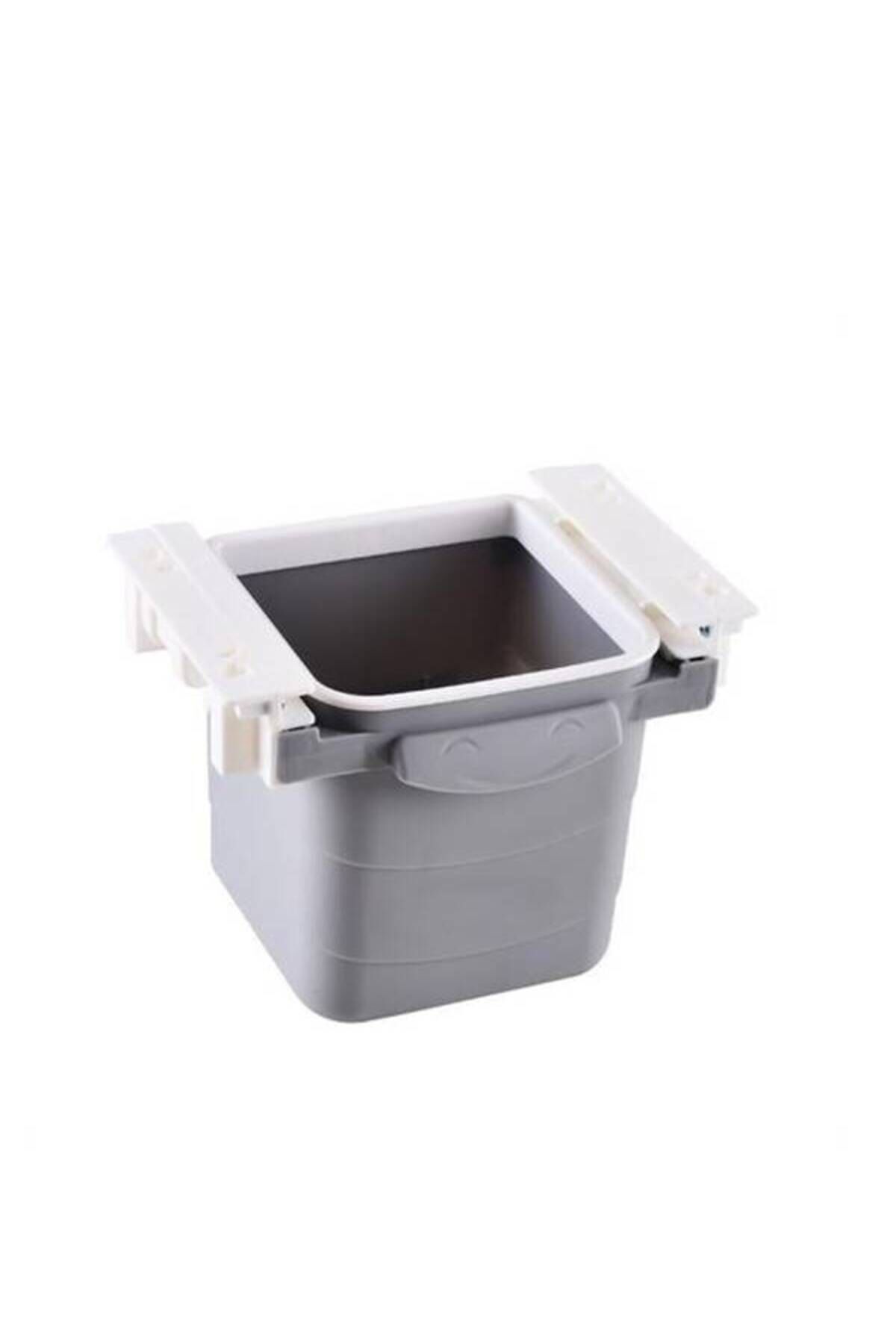 BUFFER® Mini Masa Çöp Kovası Plastik Tezgah Altı Geri Çekilebilir Yapışkanlı Görünmez Bölme Pratik