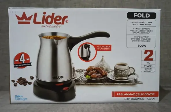 Lider Lk-321 FOLD Elektrikli Çelik Cezve