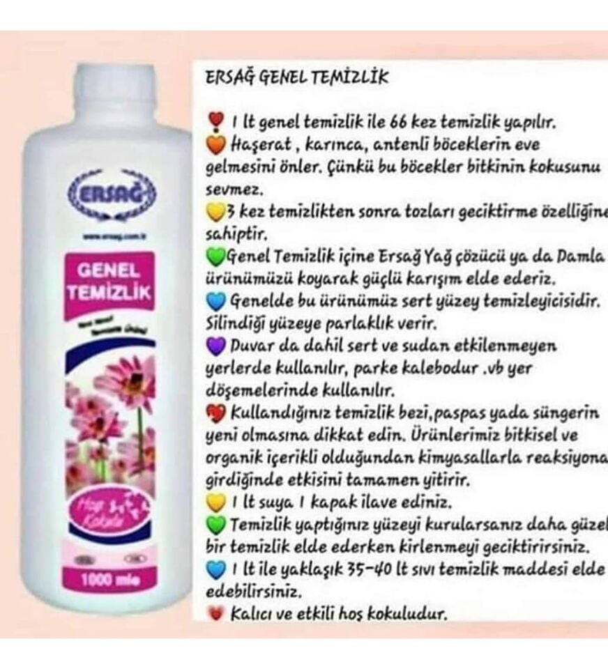 ERSAĞ GENEL TEMİZLİK 1000ml