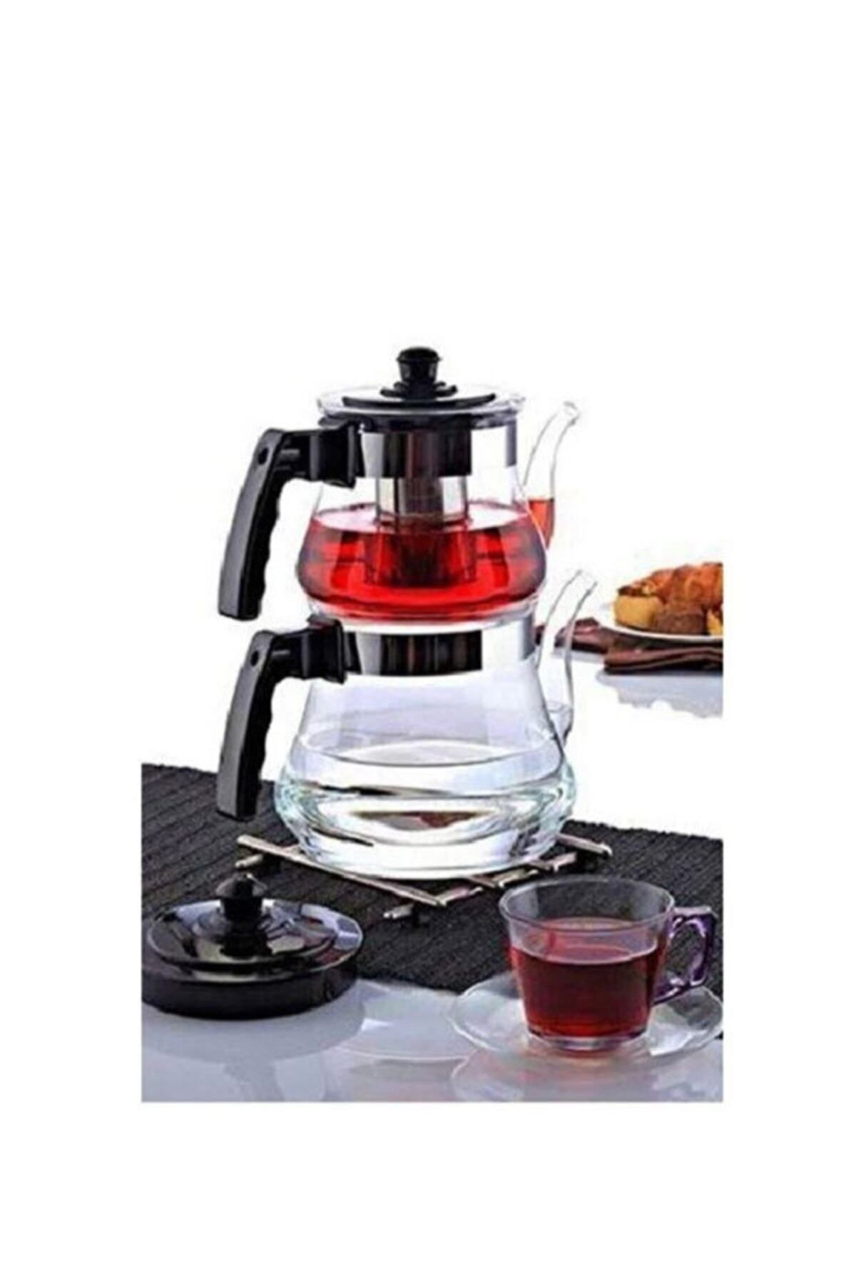 Cam Çaydanlık Takımı-ateşe Dayanıklı Çaydanlık Seti 3,6lt