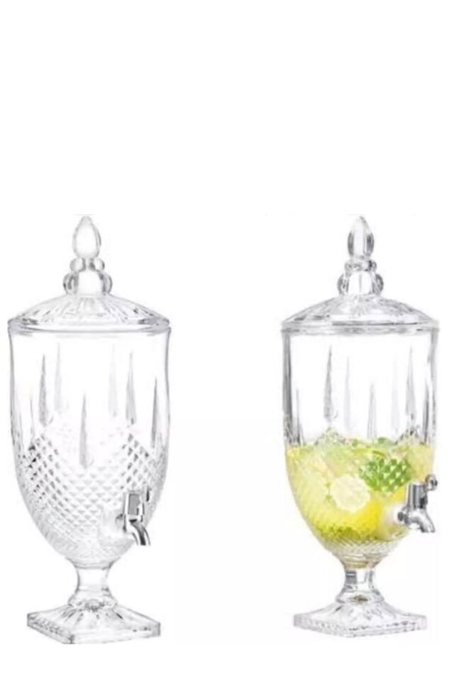 Cam Sebil Damacana Şerbetlik 6lt Çevirmeli Musluklu