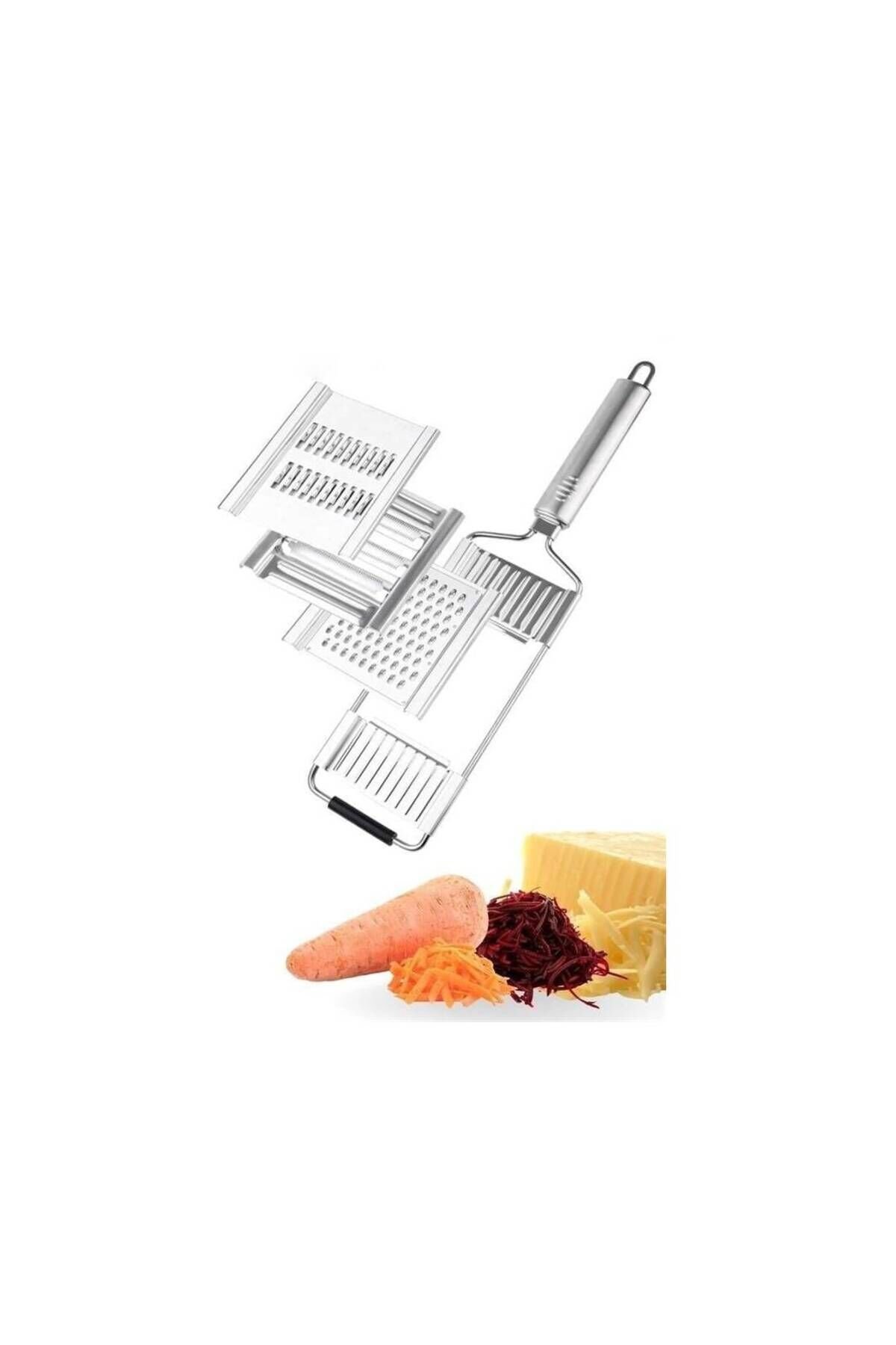 Buffer® Ayarlanabilir 3 Farklı Başlıklı Tutmalı Sebze Dilimleyici Peynir Rendeleyici Aparat