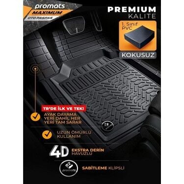 Maxımum Her Araca Uyumlu 4d Havuzlu Oto Paspas