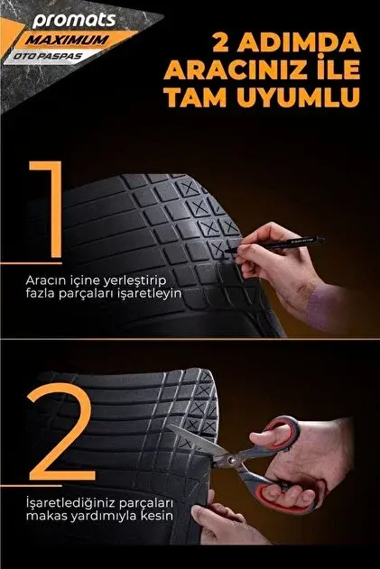 Maxımum Her Araca Uyumlu 4d Havuzlu Oto Paspas