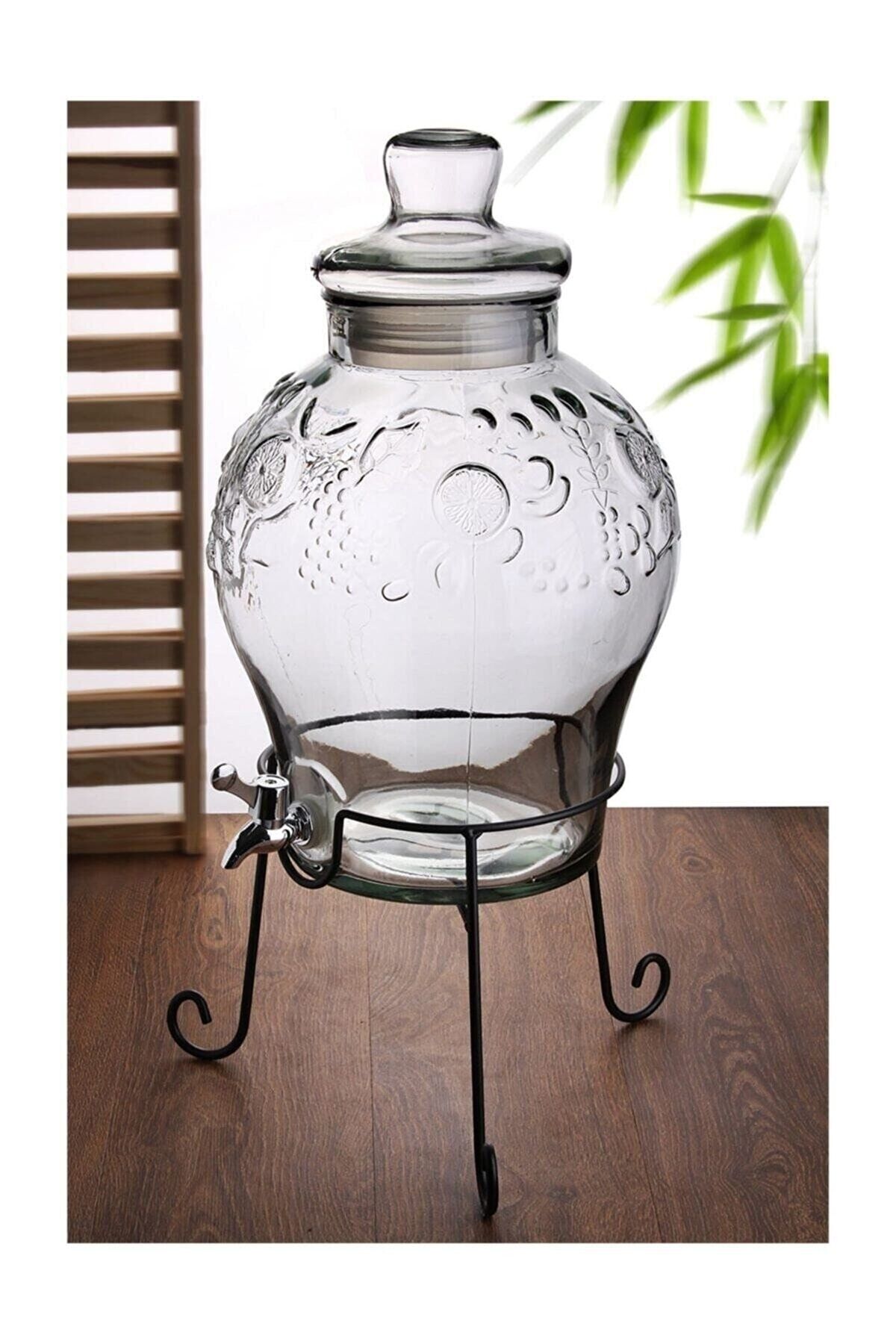 Cam Sebil Damacana Yuvarlak 6lt.