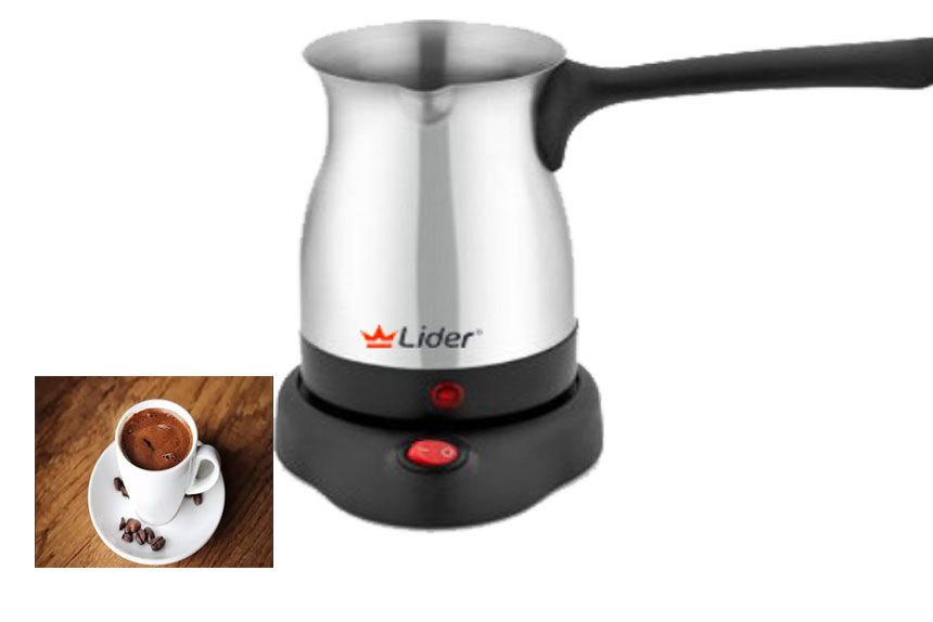 Lider Elektrikli Çelik Cezve Kahve Makinesi