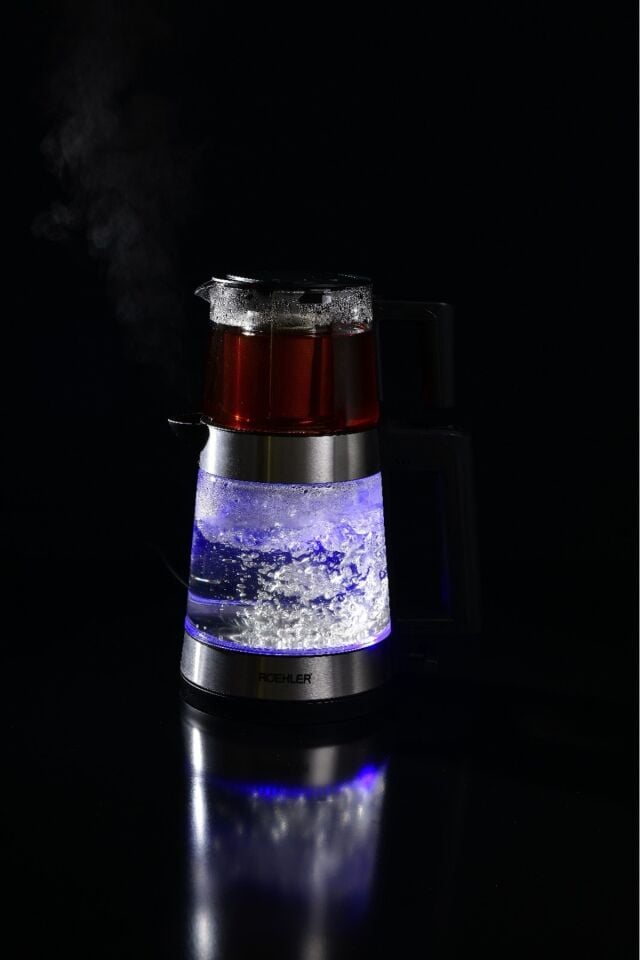 Rtg0015g Cam Led Işıklı Çay Makinesi