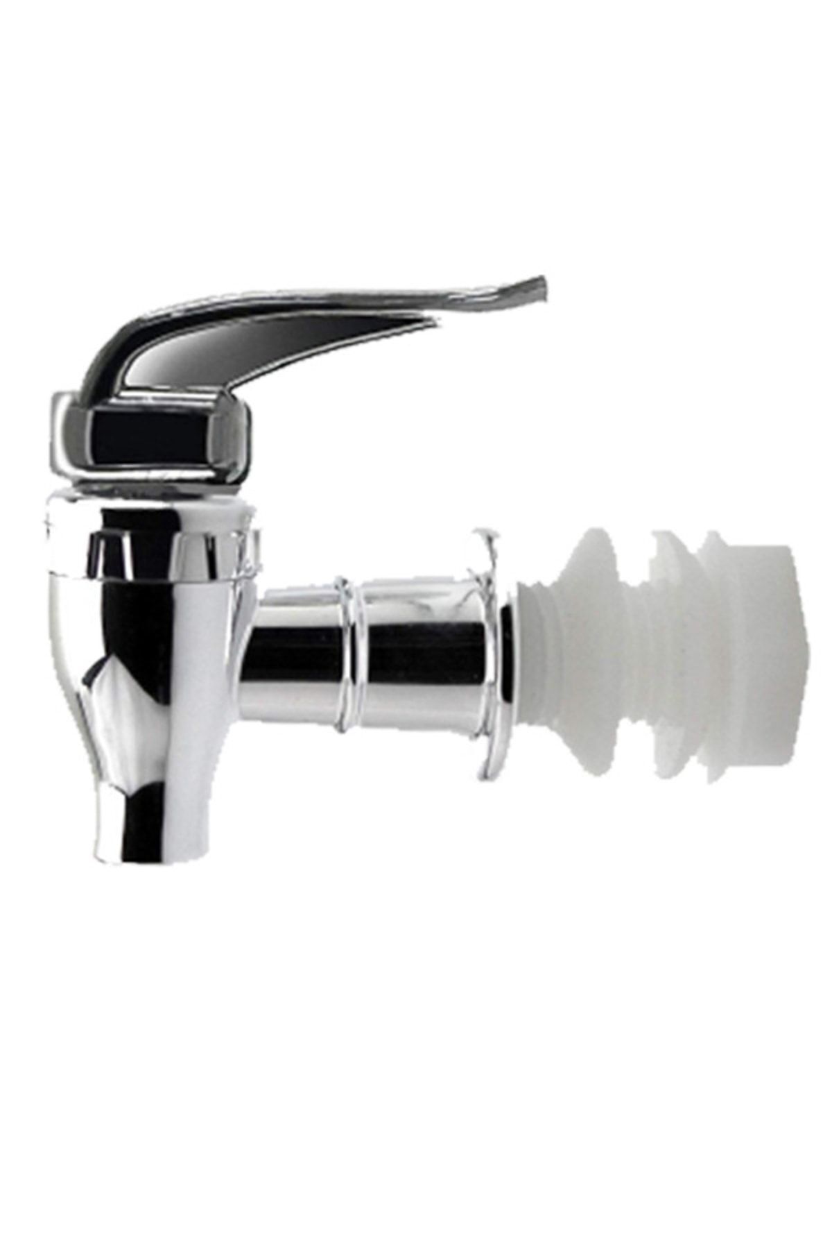 Cam Sebil Ve Damacana Gümüş/gri Basmalı Yedek Musluğu