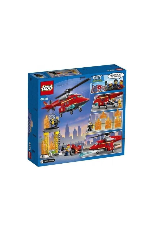 60281 ® City Itfaiye Kurtarma Helikopteri / 212 Parça /+5 Yaş