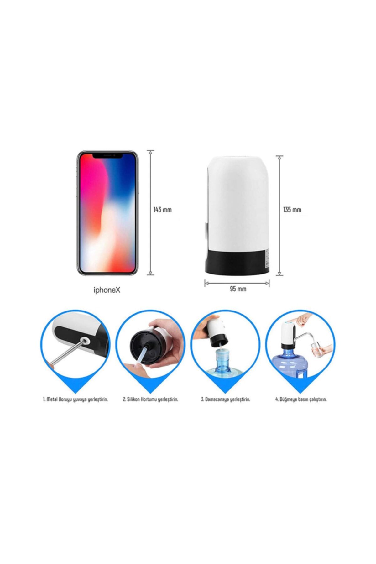 Şarjlı Damacana Su Pompası