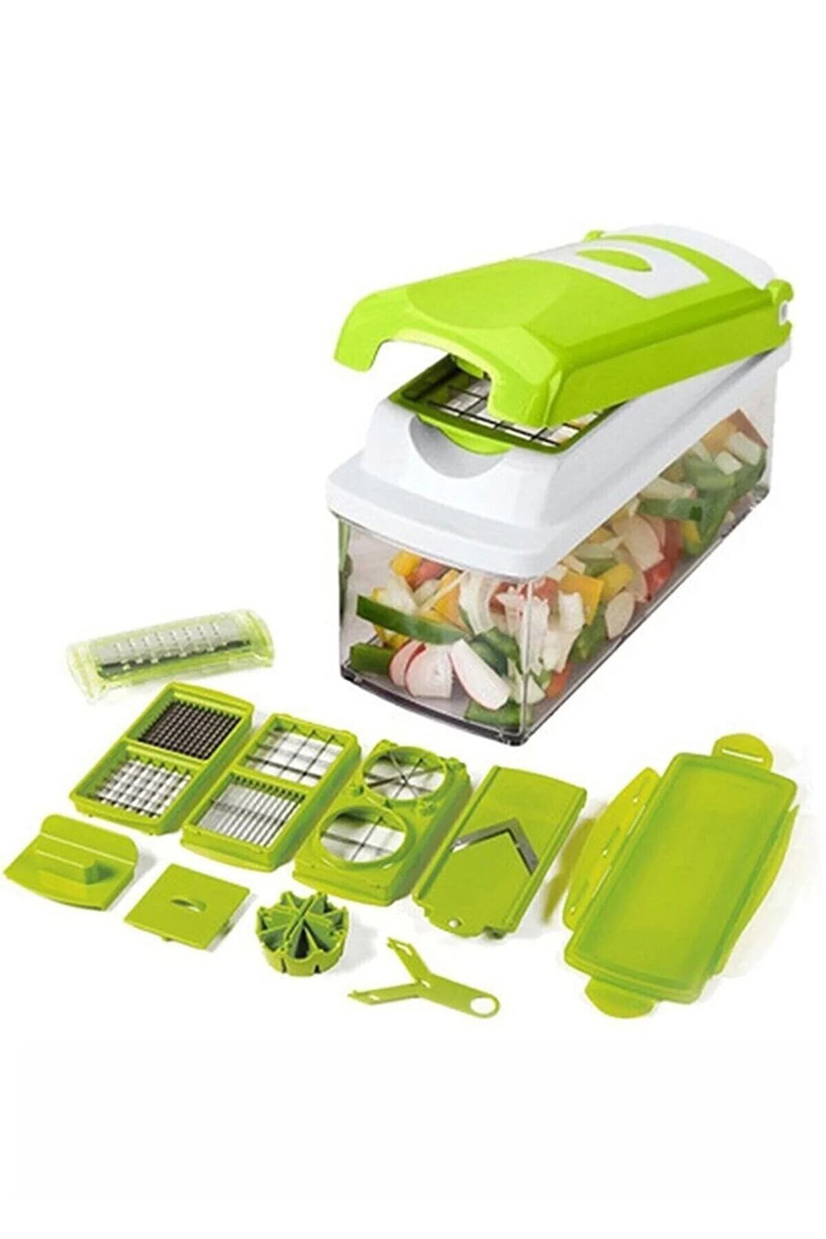 Nicer Dicer Plus Doğrayıcı Rende Mutfak Robotu Çok Fonksiyonlu Meyve Sebze Dilimleyici 10 Parça