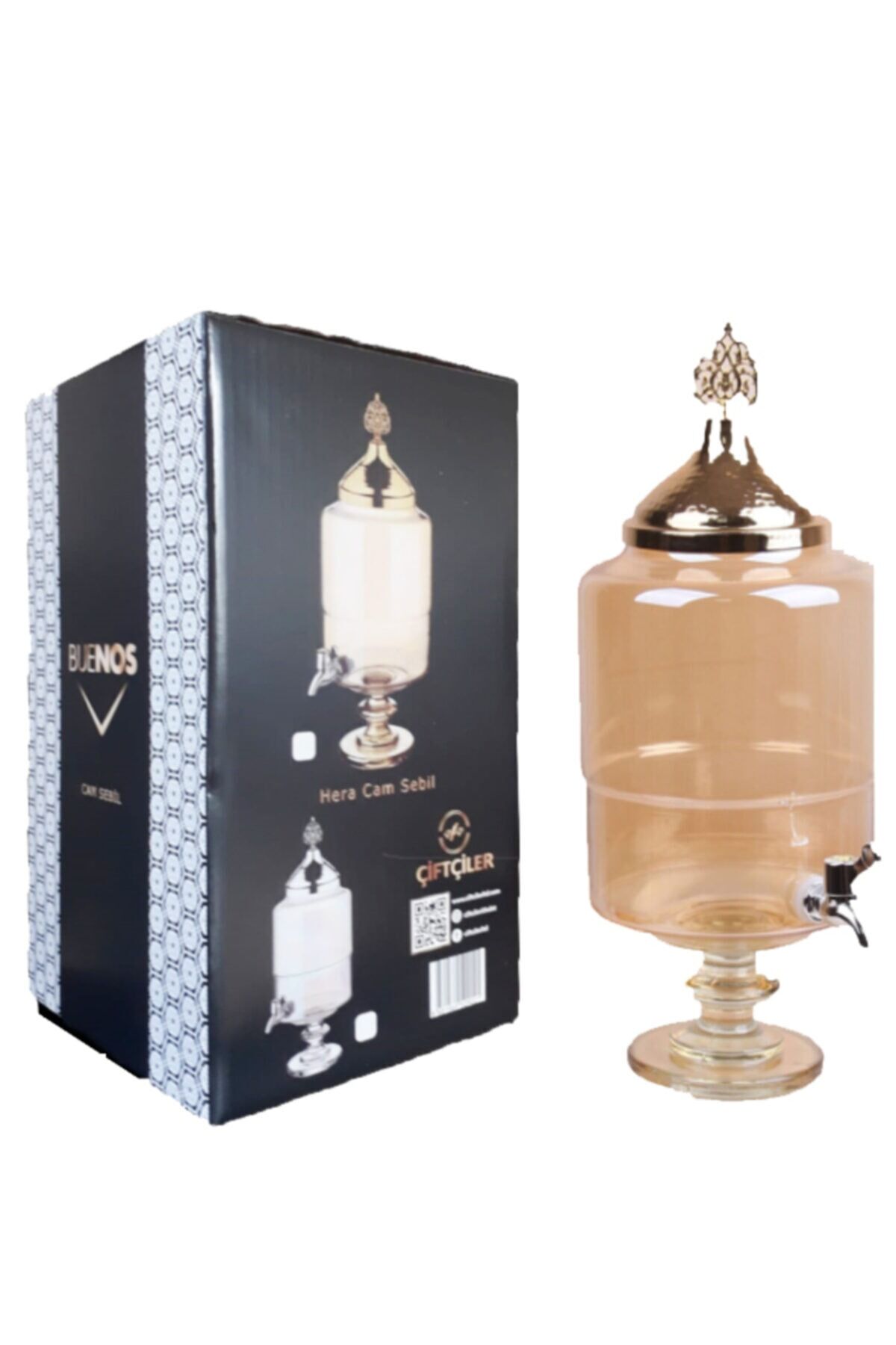 Cam Su Sebili Bal Renkli Damacana 5lt Şerbetlik