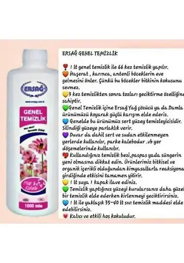 Ersağ Genel Temizlik Yüzey Temizleyici 1000 Ml