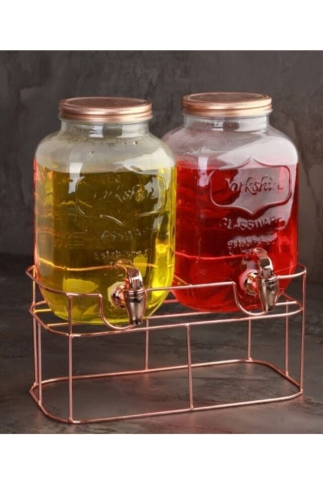 İkili Cam Damacana, Şerbetlik, Yağdanlık Su Sebili 4+4 lt