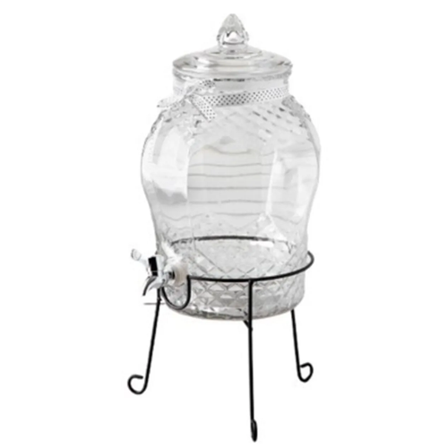 Perotti 8 Litre Musluklu Cam Su Sebili Şerbetlik Ve Damacana Metal Ayaklı