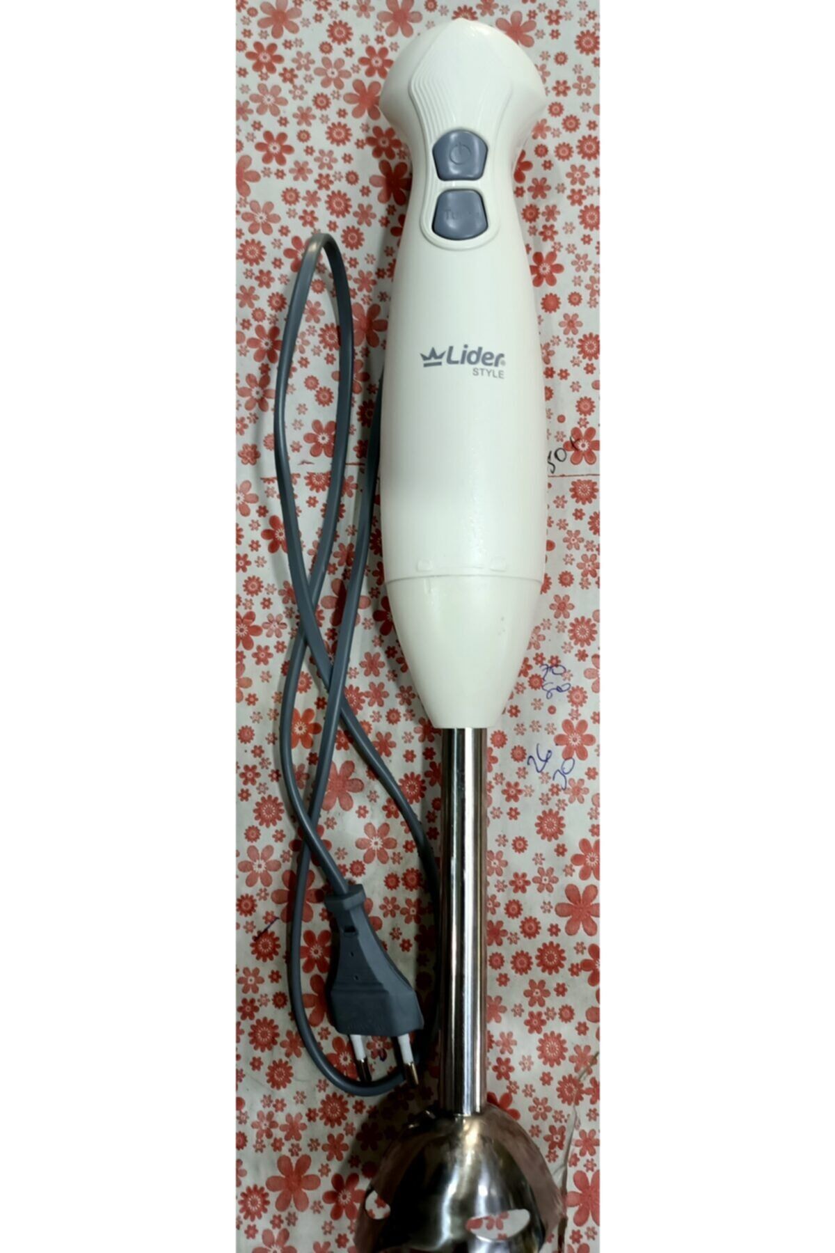 Lhb-125 Paslanmaz Çelik 2 Kademeli 400 Watt Çubuk Blender Krem Renk