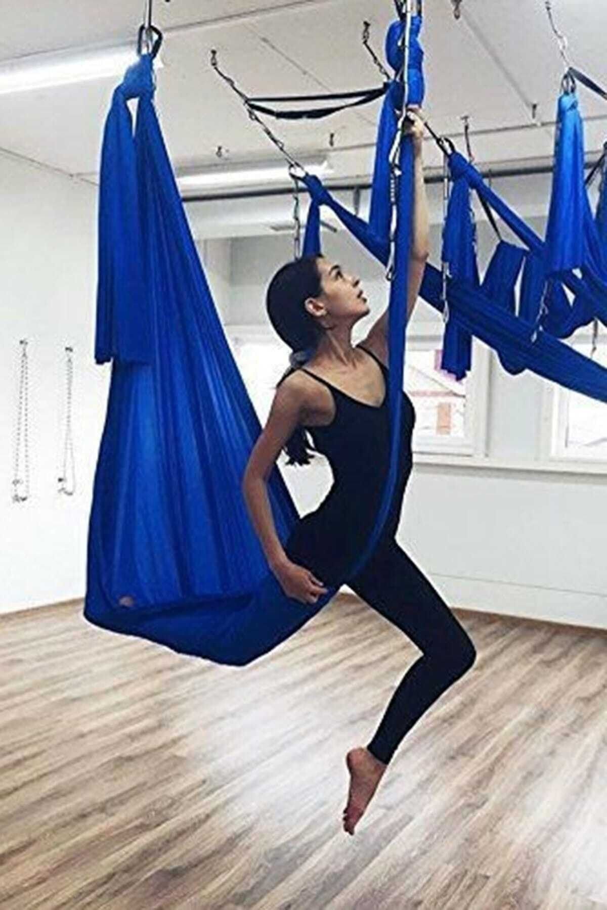 CSF203M Yoga Fly Egzersiz Akrobasi ve Denge Aleti Egzersiz Aleti Mavi