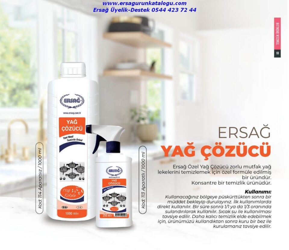 Ersağ Yağ Çözücü 1000 ml