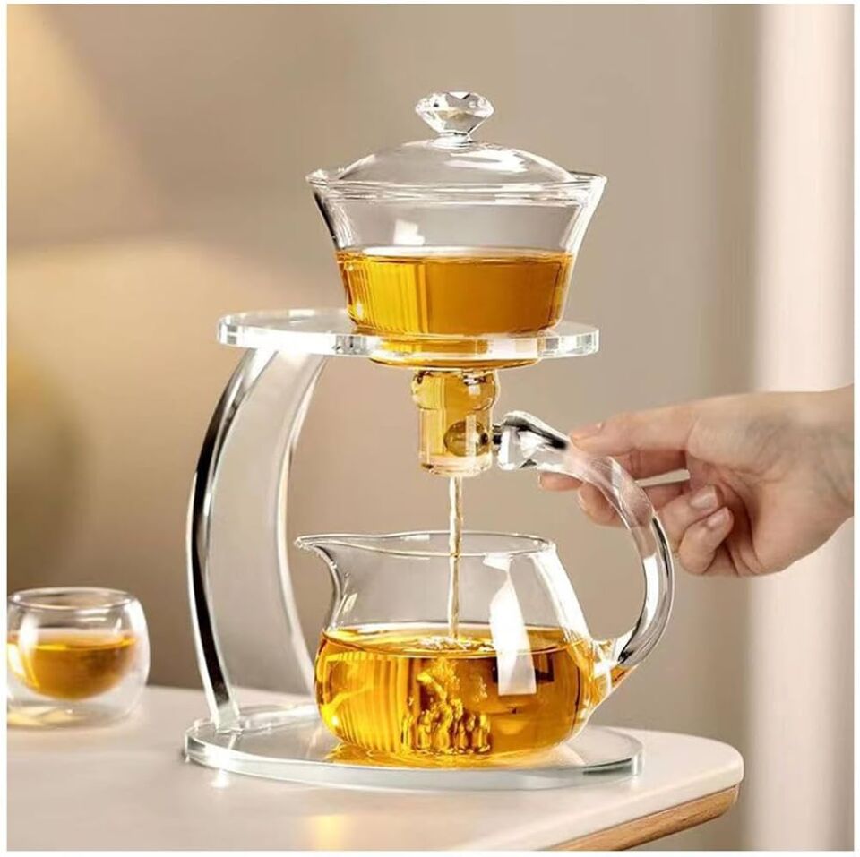 Miter Otomatik Lüks Manyetik Cam Demlik